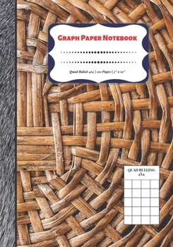 Paperback Graph Paper Notebook: Quad Ruled 4x4 - 110 Pages - 7" x 10" Squared Graphing Paper * Blank Notebook * Grid Paper * Softback ...(Composition Book