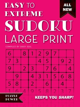 Spiral-bound Easy to Extreme Sudoku Large Print (Pink): Keeps You Sharp [Large Print] Book