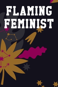 Flaming Feminist: Graph Paper Notebook 6”x9” 120 Pages