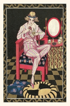 Paperback Vintage Journal Woman with Perfume Atomizer Book