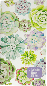 Succulent Garden 2-year Pocket Planner 24-month 2021-22 Calendar