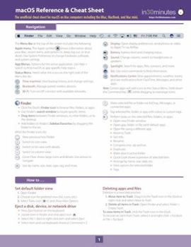 Pamphlet macOS Reference & Cheat Sheet: The unofficial cheat sheet for macOS on iMacs, MacBooks, and Mac computers (English Edition) Book