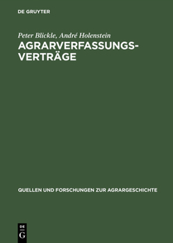 Hardcover Agrarverfassungsverträge [German] Book