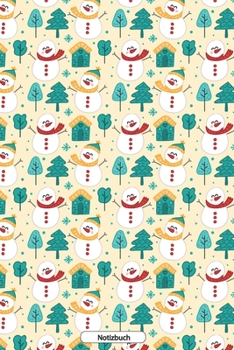 Notizbuch: Handgezeichnetes Schneemann Muster Weihnachten Motiv ; A4 150 Seiten kariert mit doppelseitigem Rand | mit Register, Seiten numeriert, ... Rezeptebuch, Schreibheft (German Edition)