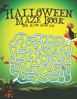 Paperback Halloween Maze Book For Kids Ages 3-6 Book