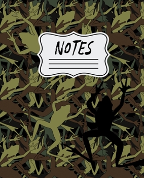 Notes: Frog Camouflage Pattern Camo Frogs Notebook 7.5" X 9.25 - Wide Ruled 110 Pages