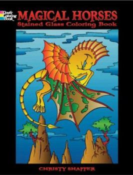 Paperback Magical Horses Stained Glass Coloring Book