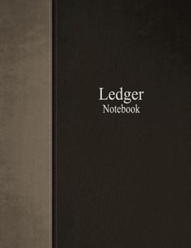 Paperback Ledger Notebook: Columnar Ruled Ledger, 3 Columns, 8.5x11 Inches, 100 Pages Book