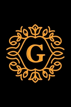 G: monogram initial Letter G - Personalized Initial Monogram Letter G  College Ruled Notebook - 6 x 9 inch Pocket Size: Cute Alphabet Vintage ...