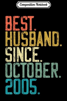 Composition Notebook: Mens Best Husband Since October 2000 19th Wedding Anniversary Journal/Notebook Blank Lined Ruled 6x9 100 Pages