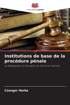 Paperback Institutions de base de la procédure pénale [French] Book