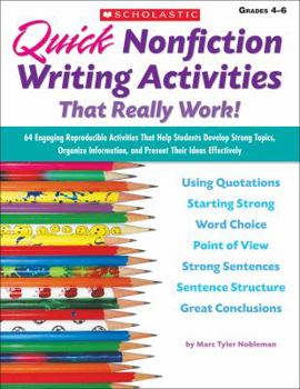 Paperback Quick Nonfiction Writing Activities That Really Work! Book