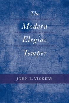 Hardcover The Modern Elegiac Temper Book