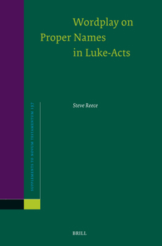Hardcover Wordplay on Proper Names in Luke-Acts Book