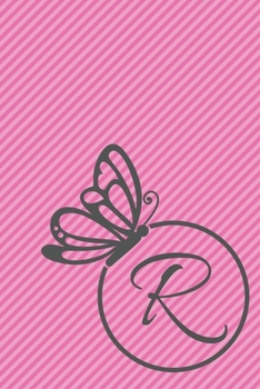 Paperback R: Initial R Monogram Notebook Journal Gift Circular Butterfly design Book
