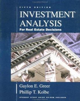 Hardcover Investment Analysis for Real Estate Decisions Book