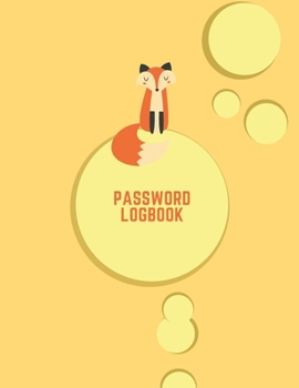 Password Logbook: Fox Internet Password Keeper With Alphabetical Tabs | Large-print Edition 8.5 x 11 inches (vol. 1)