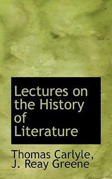 Paperback Lectures on the History of Literature Book