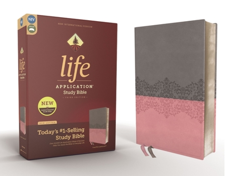 Imitation Leather Niv, Life Application Study Bible, Third Edition, Leathersoft, Gray/Pink, Red Letter Edition Book