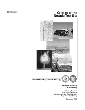Paperback Origins of the Nevada Test Site (DOE/ MA-0518) Book
