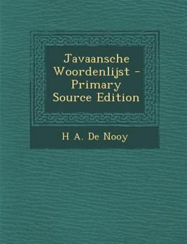 Paperback Javaansche Woordenlijst [Javanese] Book