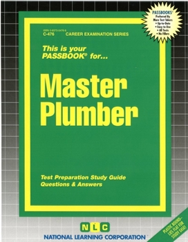 Paperback Master Plumber: Test Preparation Study Guide, Questions & Answers Book