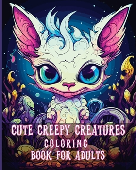 Paperback Cute Creepy Creatures Coloring Book for Adults: Adorable Fantasy Little Monsters Coloring Pages for Adults and Teens Relaxation Book