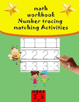 Paperback math workbook number tracing and matching activities: preschool ages 3-5 Book