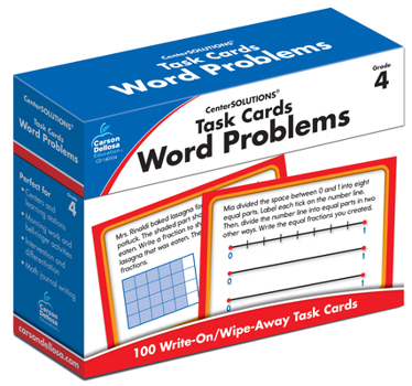 Paperback Task Cards: Word Problems, Grade 4 Book