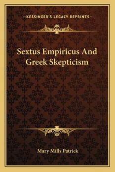 Paperback Sextus Empiricus And Greek Skepticism Book