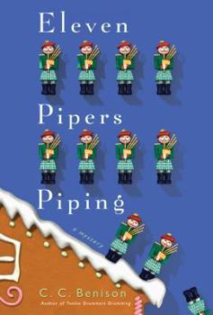Hardcover Eleven Pipers Piping : A Father Christmas Mystery [Large Print] Book
