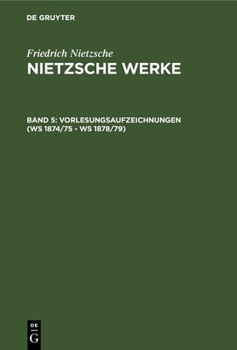 Hardcover Vorlesungsaufzeichnungen (Ws 1874/75 - Ws 1878/79) [German] Book