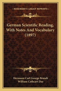 Paperback German Scientific Reading, With Notes And Vocabulary (1897) Book