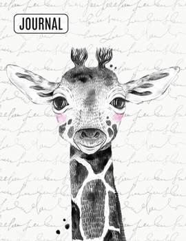 Big Fat Bullet Style Journal Notebook Inky Giraffe: Huge Dot Grid Book For Journaling Over 300 Numbered Pages (Nature Series)