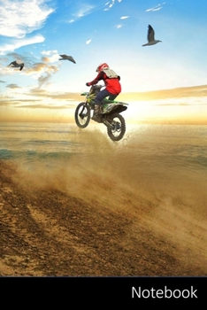 Notebook: Ciel, Motocross, Sport, Nature Carnet / Journal / Livre d'�criture / Calepin / Agenda / Notes - 6 x 9 pouces (15,24 x 22,86 cm), 150 pages, surface brillante.