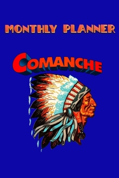 Monthly Planner Comanche Retro: 120 Page Monthly Planner Art Deco -  Celebrate Native American Indian Pride.