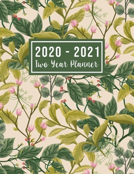 Paperback 2020-2021 Two Year Planner: 2020-2021 monthly planner full size - Vintage Flowers Cover Monthly Schedule Organizer - Agenda Planner For The Next T Book