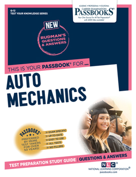 Paperback Auto Mechanics (Q-12): Passbooks Study Guide Volume 12 Book