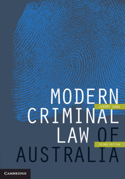 Paperback Modern Criminal Law of Australia Book