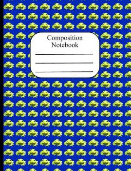 Composition Notebook: Frog Polka Dot Wide Ruled Composition Book - 120 Pages - 60 Sheets