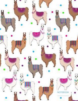 Paperback Notebook: Llama Pattern (3) Standard Dot Grid Paper Book