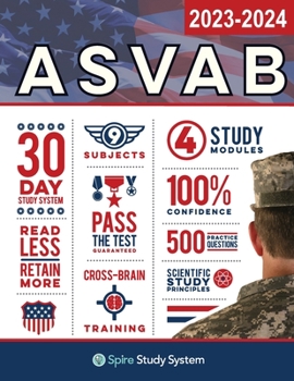 Paperback ASVAB Study Guide: Spire Study System & ASVAB Test Prep Guide with ASVAB Practice Test Review Questions for the Armed Services Vocational Book
