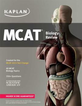 Paperback Kaplan MCAT Biology Review: Created for MCAT 2015 (Kaplan Test Prep) Book