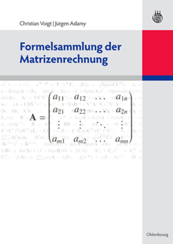 Paperback Formelsammlung Der Matrizenrechnung [German] Book