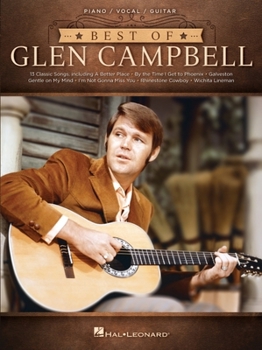 Paperback Best of Glen Campbell by Glen Campbell Piano/Vocal/Guitar Songbook Sheet Music | Intermediate Country Collection for Students Teachers Performers Fans Practice Lessons and Recitals Book