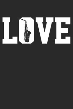 Paperback Notebook: Saxophone Dot Grid 6x9 120 Pages Book