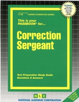 Spiral-bound Correction Sergeant: Passbooks Study Guide Book