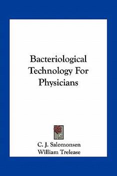 Paperback Bacteriological Technology For Physicians Book
