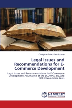 Paperback Legal Issues and Recommendations for E-Commerce Development Book