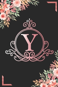 Y: Watercolor Flower & Marbel - Motivational and Inspirational Trendy Monogram Initial Letter Women & Girls Coworker Office Funny Notebook Wide Ruled ... Idea in Holidays Birthday Or Anniversary 2020